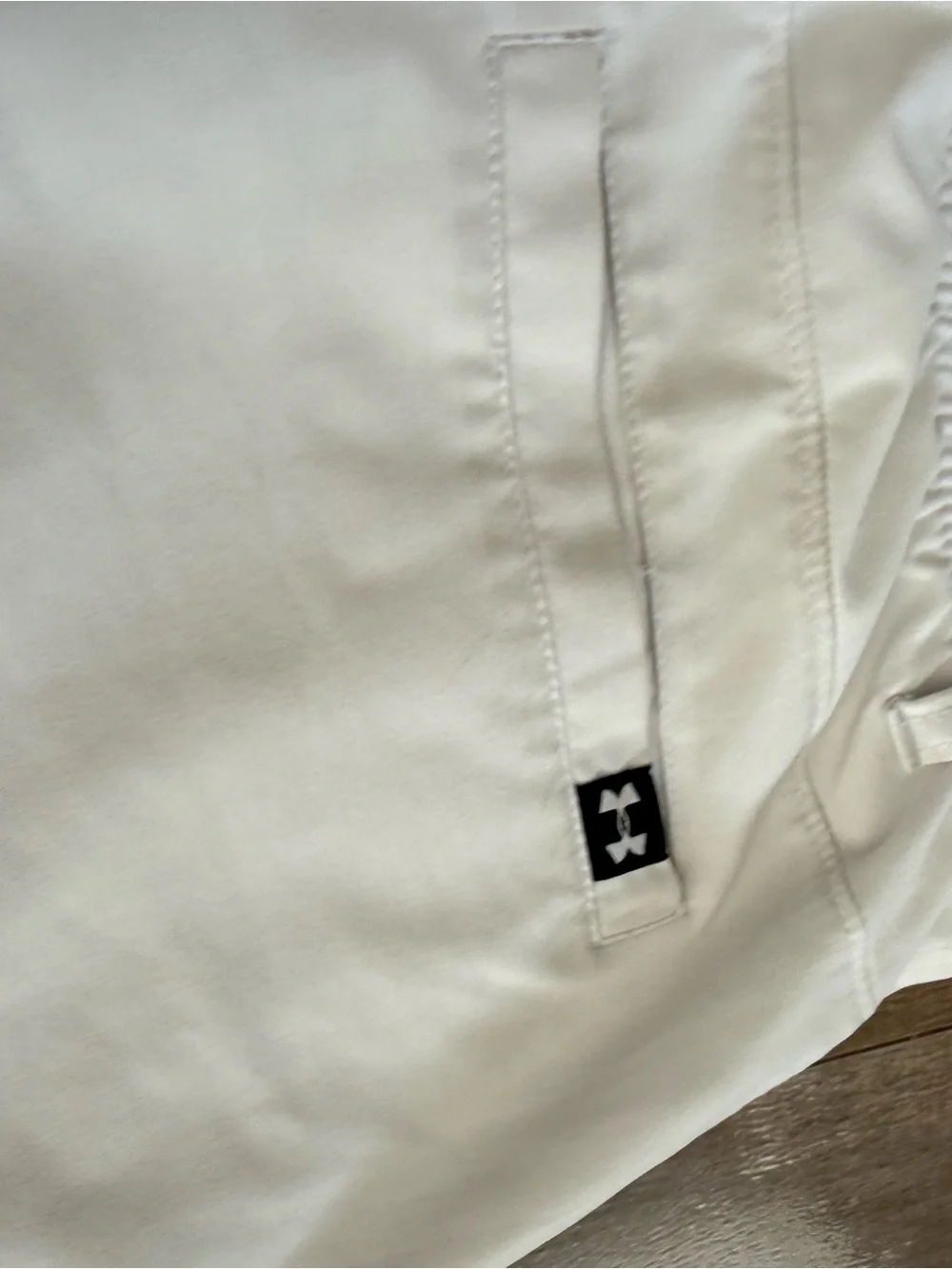 Under Armour Shorts Gummy Waistband Elastic Off White Men 32 Golf Performance